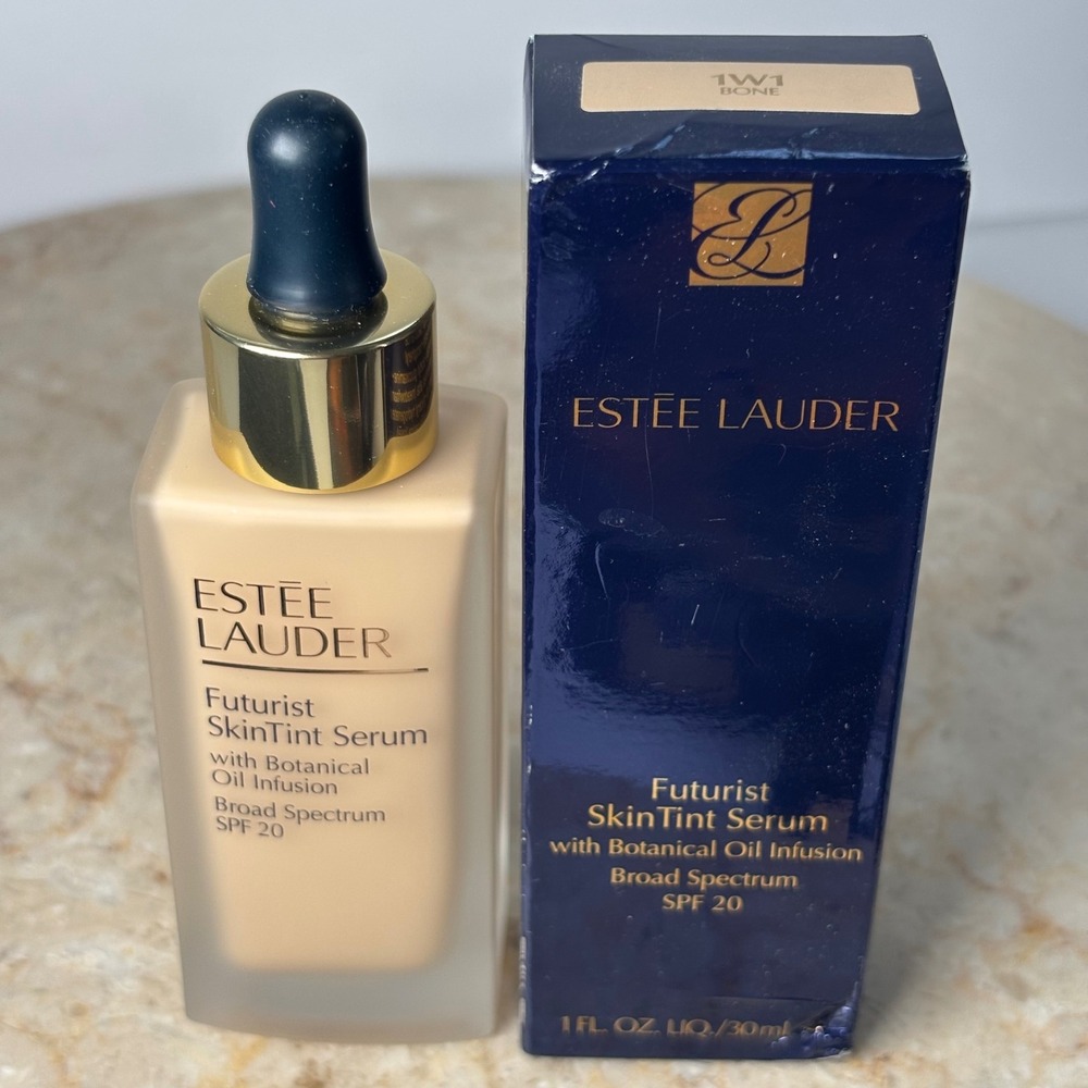 Estee Lauder Futurist SkinTint Serum 1oz 1W1 Bone SPF 20 Botanical Oil Infusion